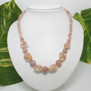 696036S23-Baroque-Pearls-Gemstone-Agate Beautiful-Unique-Necklace