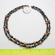 Load image into Gallery viewer, 696501S35-Beautiful-Double-Strands-Champagne-Cultured-Pearl-Necklace