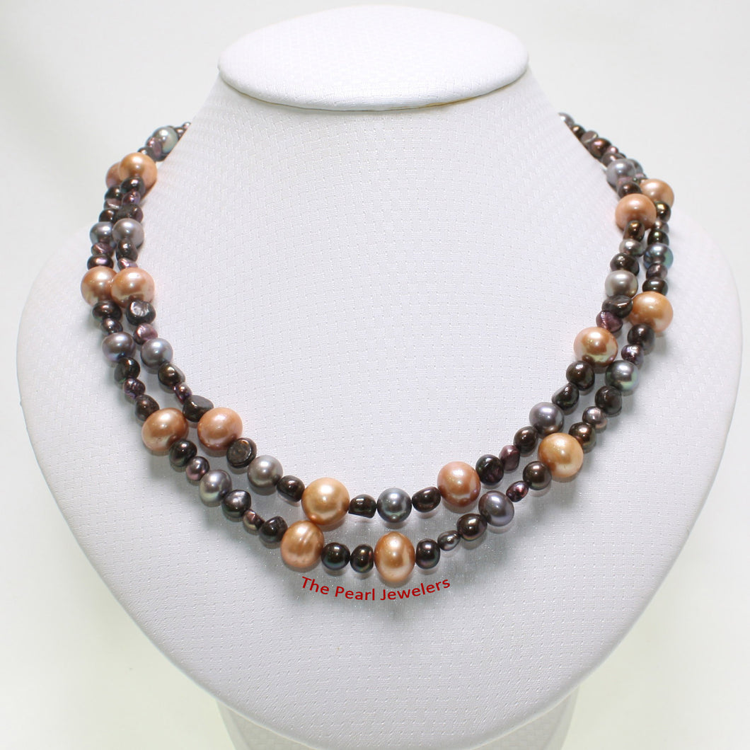 696501S35-Beautiful-Double-Strands-Champagne-Cultured-Pearl-Necklace