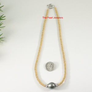6T0008S21-Silver-925-Bali-Beads-14kt-YG-Plated-Black-Tahitian-Pearl-Necklace