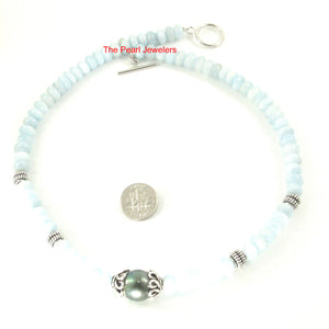 6T0010S19-Aquamarine-Silver-925-Bali-Beads-Black-Tahitian-Pearl-Necklace