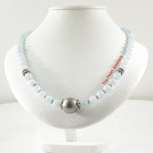 6T0011S25-Silver-925-Bali-Beads-Gray-Tahitian-Pearl-Aquamarine-Necklace