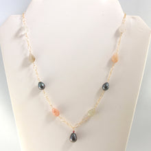 Load image into Gallery viewer, 6T00471-14k-Gold-Filled-Gemstone-Three-Baroque-Tahitian-Pearl-Handcrafted-Necklace