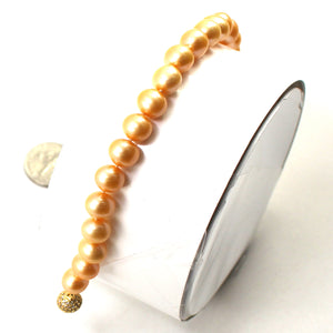 700081G09-Magnet-Clasp-8x8.5mm-Golden-Cultured-Pearl-Hand-Knot-Bracelet