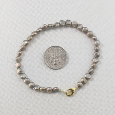 Gray Baby Baroque Freshwater Pearl Bracelet