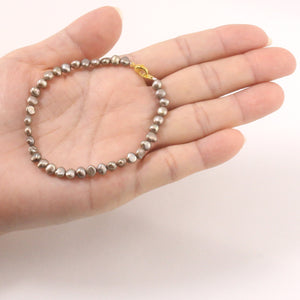 741035G26-Gray-Simple-Beautiful-Cute-Baroque-Pearls-Bracelet