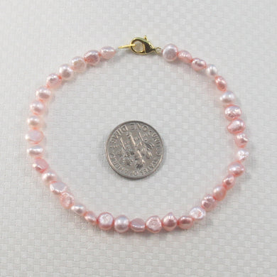 Misty Rose Baby Baroque Freshwater Pearl Bracelet