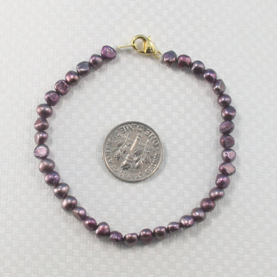 Purple Baby Baroque Freshwater Pearl Bracelet