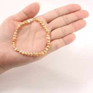 743625G26-Simple-Beautiful-Gloden-Mini-Baroque-Pearls-Bracelet