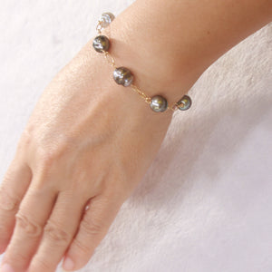 74T0401-Simple-Design-Bracelet-Handcrafted-of-14k-Gold-Filled-Black-Tahitian-Pearl