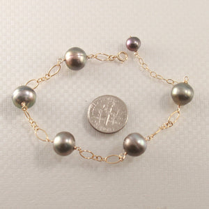74T0404-Simple-Design-Bracelet-Handcrafted-of-14k-Gold-Filled-Black-Tahitian-Pearl