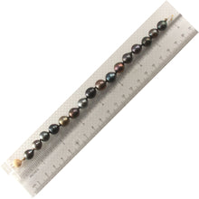 Load image into Gallery viewer, 7T00004C20-Unisex-14kt-YG-Clasp-Hand-Knot-Black-Tahitian-Pearl-Bracelet