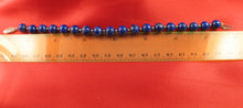 Load image into Gallery viewer, 7T50407-Natural-8mm-Lapis-Lazuli-Beads-14k-Yellow-Gold-Clasp-14k-2.5mm-Beads-Bracelet