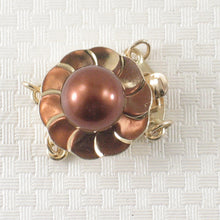 Load image into Gallery viewer, 800040D-Chocolate-Cultured-Pearl-14Kt-Gold-Double-Strand-(2 rows)-Clasp