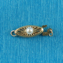 Load image into Gallery viewer, 800049-14k-Gold-Marquise-Hook-Safety-White-Pearl-Clasp-Close-Jump-Rings