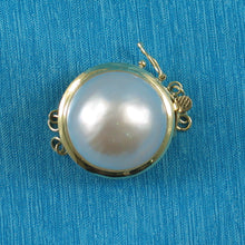 Load image into Gallery viewer, 800064-14K-Solid-Gold-Double-Strands-(2 rows)-White-Mabe-Pearl-Clasp