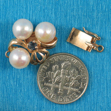 Load image into Gallery viewer, 800067-Sapphire-White-Cultured-Pearl-14K-Solid-Yellow-Gold-Clasp