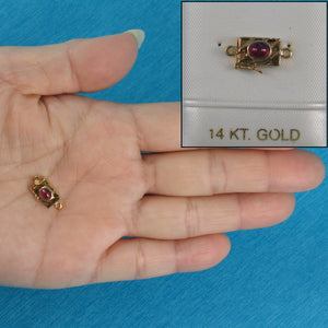 820005-14Kt-Solid-Yellow-Gold-Genuine-Natural-Red-Ruby-Clasp