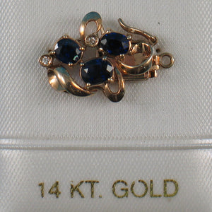 820010-14Kt-Solid-Yellow-Gold-Genuine-Natural-Blue-Sapphire-Diamond-Clasp
