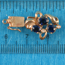 Load image into Gallery viewer, 820010-14Kt-Solid-Yellow-Gold-Genuine-Natural-Blue-Sapphire-Diamond-Clasp