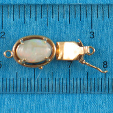 Load image into Gallery viewer, 820011-14Kt-Solid-Yellow-Gold-Genuine-Natural-Opal-Rich-White-Good-Fire-Clasp