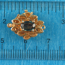 Load image into Gallery viewer, 820014-14KT-Solid-Yellow-Gold-Oval-Cut-Genuine-Natural-Blue-Sapphire-Clasp