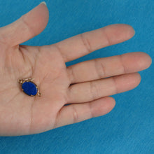 Load image into Gallery viewer, 830000-14KT-Solid-Yellow-Gold-Genuine-Natural-Blue-Lapis-Clasp