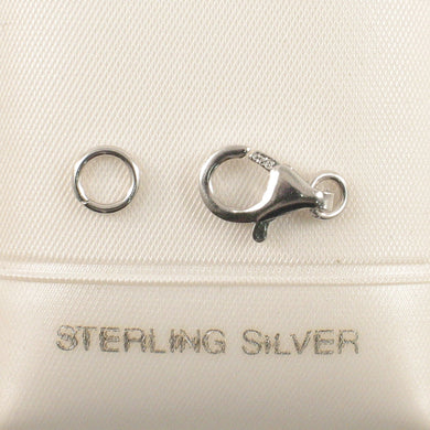 Solid Sterling Silver 925 w/ Rhodium Finish 6x11mm Trigger Clasp