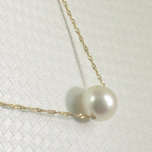 Load image into Gallery viewer, 8500170-White-Cultured-Pearl-Necklace-14k-Yellow-Gold-Chain