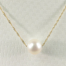 Load image into Gallery viewer, 8500170-White-Cultured-Pearl-Necklace-14k-Yellow-Gold-Chain