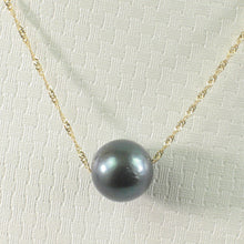 Load image into Gallery viewer, 8500171-Black-Cultured-Pearl-Necklace-14k-Yellow-Gold-Chain