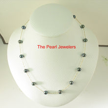 Load image into Gallery viewer, 8501171-14k-YG-Peacock-Cultured-Pearl-Handcrafted-Tin-Cup-Necklace