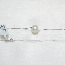 Load image into Gallery viewer, 8510115-AAA-High-Grade-White-Pearl-Be-Slide-14k-White-Gold-Chain