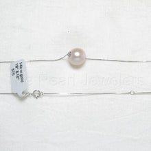 Load image into Gallery viewer, 8510117-AAA-High-Grade-Peach-Pearl-Be-Slide-14k-White-Gold-Box-Chain