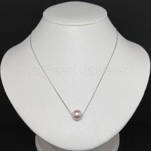Load image into Gallery viewer, 8510217-AAA-Quality-Pink-Pearl-Be-Slide-on-14k-White-Gold-Box-Chain