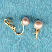Load image into Gallery viewer, 9100012-14k-Yellow-Gold-Filled-Non-Pierced-Clip-On-Pink-Cultured-Pearl-Earrings