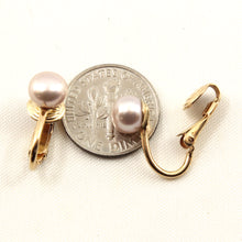 Load image into Gallery viewer, 9100012-14k-Yellow-Gold-Filled-Non-Pierced-Clip-On-Pink-Cultured-Pearl-Earrings