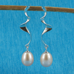 9100094-Sterling-Silver-Dangle-Lightning-Lavender-Cultured-Pearl-Earrings