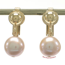 Load image into Gallery viewer, 9100222-14k-Gold-Filled-Non-Pierced-Clip-Genuine-Pink-Cultured-Pearl-Earrings