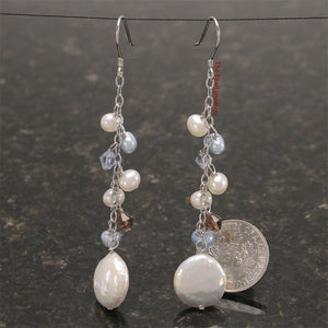9100230-Solid-Silver-925-Chain-White-Coin-Pearl-Handcrafted-Dangle-Hook-Earrings