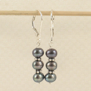 9100321-Sterling-Silver-Bali-Black-Cultured-Pearl-Handcrafted-Leverback-Earrings