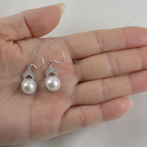 9100450-Well-Match-White-Cultured-Pearl-Hook-Earrings-Sterling-Silver-Cubic-Zirconia