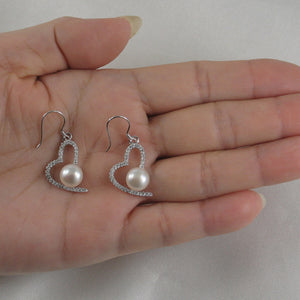 9100470-Beautiful-Heart-Sterling-Silver-White-Cultured-Pearls-Cubic-Zirconia-Earrings