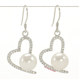 9100470-Beautiful-Heart-Sterling-Silver-White-Cultured-Pearls-Cubic-Zirconia-Earrings