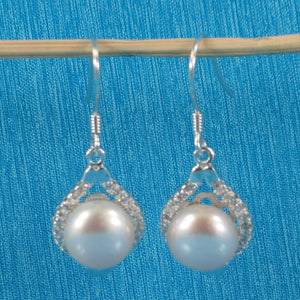 9100512-Well-Match-Hook-Earrings-Pink-Pearls-Solid-Silver-925-Cubic-Zirconia