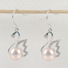 Load image into Gallery viewer, 9100572-Beautiful-Pink-Pearls-Hook-Earrings-Solid-Silver-925-Cubic-Zirconia