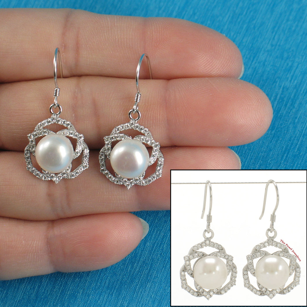 9100580-Beautiful-White-Pearls-Hook-Earrings-925-Sterling-Silver-Cubic-Zirconia