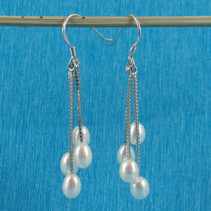9101040-Sterling-Silver-Box-Chain-Hook-White-Cultured-Pearl-Dangle-Earrings