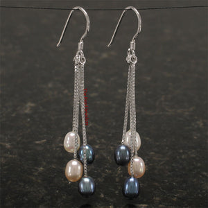 9101043-Sterling-Silver-Box-Chain-Hook-Multicolor-Cultured-Pearl-Dangle-Earrings