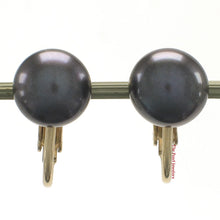 Load image into Gallery viewer, 9101111-14k-Yellow-Gold-Filled-Non-Pierced-Clip-On-Black-Cultured-Pearls-Earrings